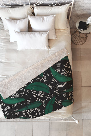 Holli Zollinger ORINOCO MIDNIGHT Fleece Throw Blanket