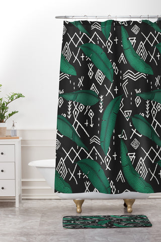 Holli Zollinger ORINOCO MIDNIGHT Shower Curtain And Mat