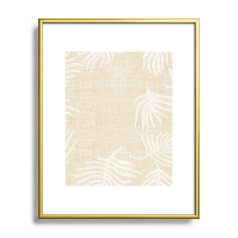 Holli Zollinger PALM LINEN Metal Framed Art Print