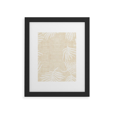 Holli Zollinger PALM LINEN Framed Art Print