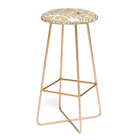 Holli Zollinger PARIS MAP RUSTIC Bar Stool