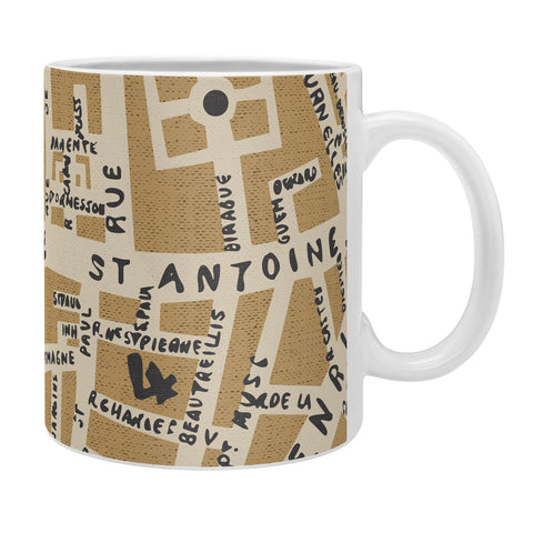 Holli Zollinger PARIS MAP RUSTIC Coffee Mug