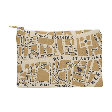 Holli Zollinger PARIS MAP RUSTIC Pouch
