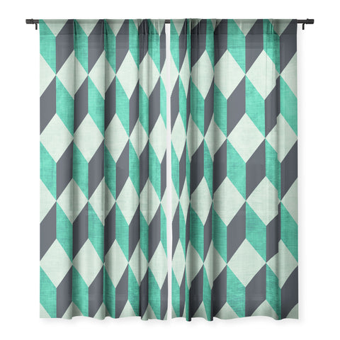 Holli Zollinger PETRA SUGAR TEAL Sheer Non Repeat