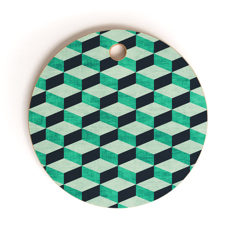 Holli Zollinger PETRA SUGAR TEAL Cutting Board Round