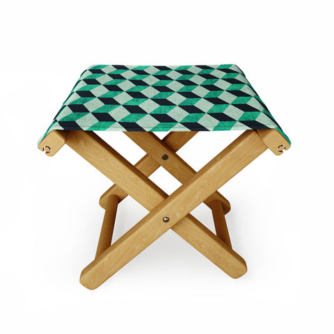 Holli Zollinger PETRA SUGAR TEAL Folding Stool