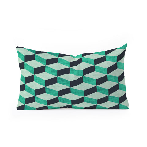 Holli Zollinger PETRA SUGAR TEAL Oblong Throw Pillow