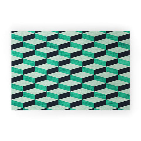 Holli Zollinger PETRA SUGAR TEAL Welcome Mat