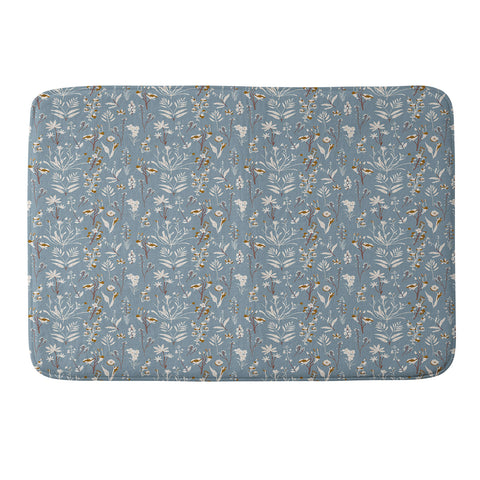 Holli Zollinger PLAYA WILDFLOWER BLUE Memory Foam Bath Mat