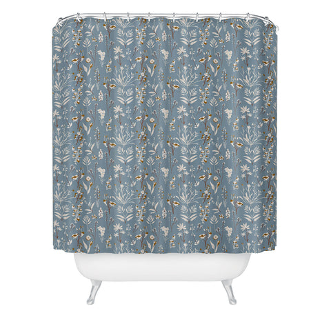 Holli Zollinger PLAYA WILDFLOWER BLUE Shower Curtain