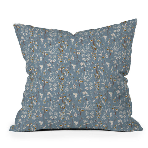 Holli Zollinger PLAYA WILDFLOWER BLUE Throw Pillow