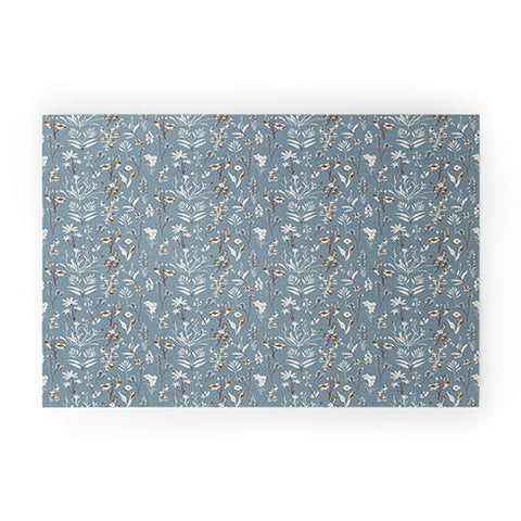 Holli Zollinger PLAYA WILDFLOWER BLUE Welcome Mat