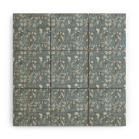 Holli Zollinger PLAYA WILDFLOWER BLUE Wood Wall Mural