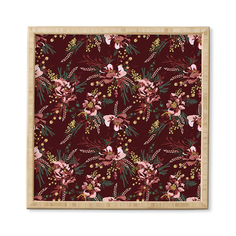 Holli Zollinger POPPY WILD BURGUNDY Framed Wall Art