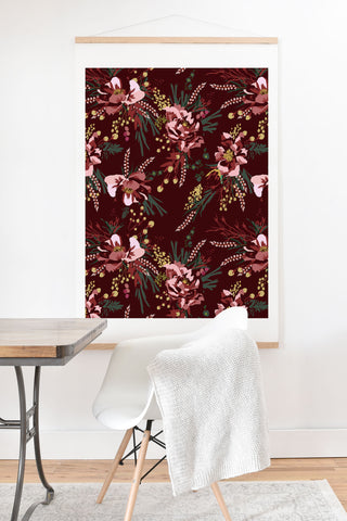 Holli Zollinger POPPY WILD BURGUNDY Art Print And Hanger