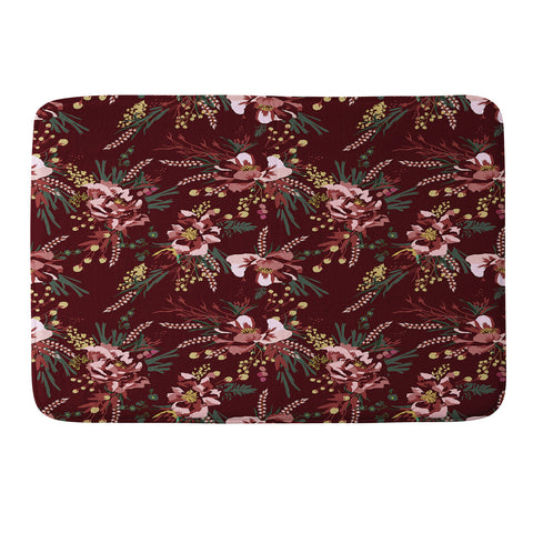 Holli Zollinger POPPY WILD BURGUNDY Memory Foam Bath Mat