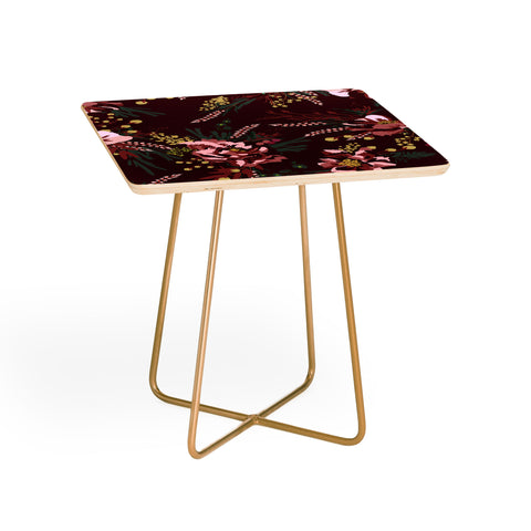 Holli Zollinger POPPY WILD BURGUNDY Side Table