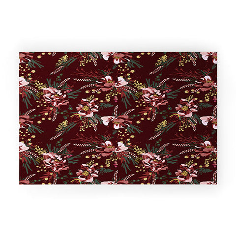 Holli Zollinger POPPY WILD BURGUNDY Welcome Mat