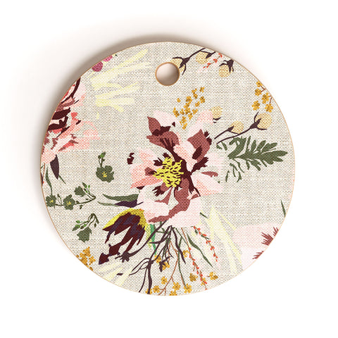 Holli Zollinger POPPY WILD LINEN Cutting Board Round