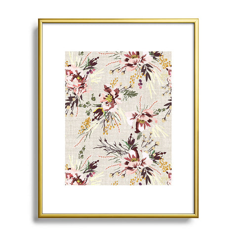 Holli Zollinger POPPY WILD LINEN Metal Framed Art Print