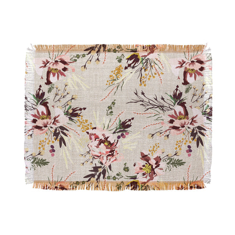 Holli Zollinger POPPY WILD LINEN Throw Blanket