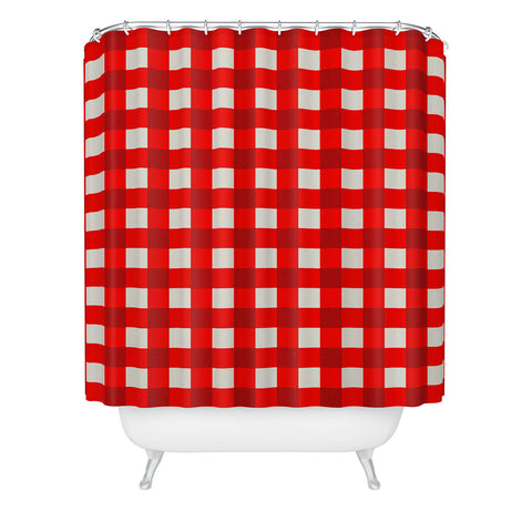 Holli Zollinger Red Gingham Shower Curtain