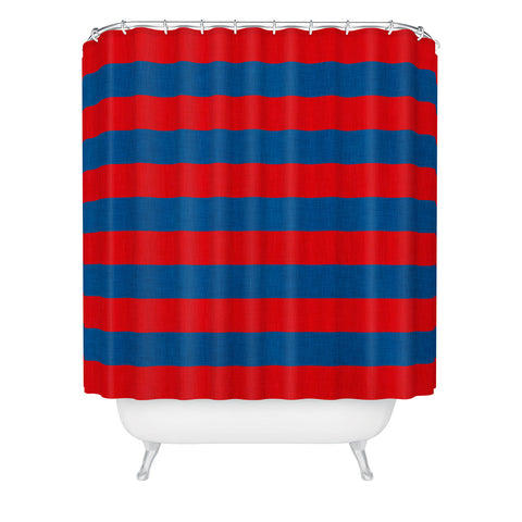 Holli Zollinger Rugby Stripe Shower Curtain