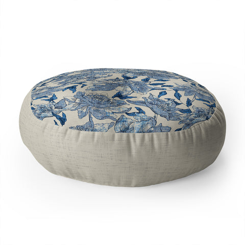 Holli Zollinger Summertime Indigo Floor Pillow Round
