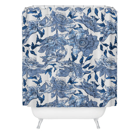Holli Zollinger Summertime Indigo Shower Curtain