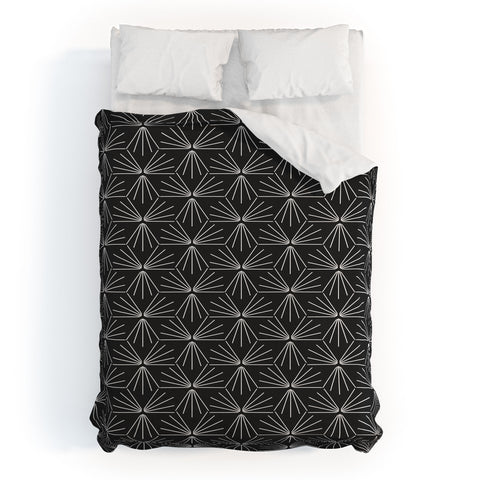 Holli Zollinger SUN TILE CHARCOAL Duvet Cover