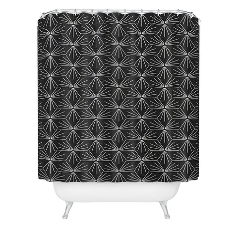 Holli Zollinger SUN TILE CHARCOAL Shower Curtain