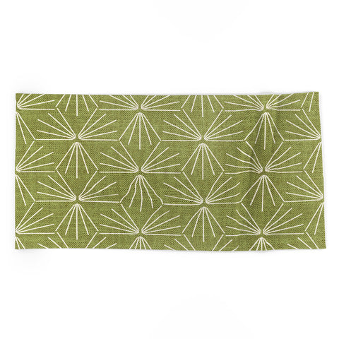 Holli Zollinger SUN TILE GREEN Beach Towel