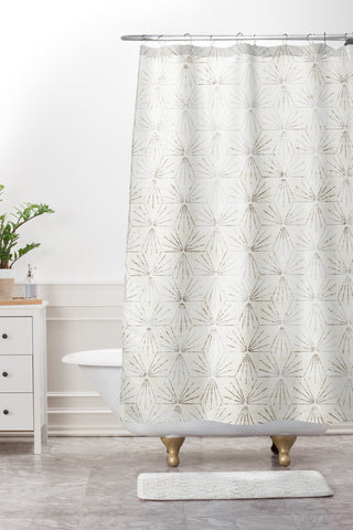 Holli Zollinger SUNBURST LIGHT Shower Curtain And Mat