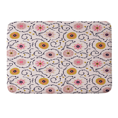 Holli Zollinger Suzani Pink Memory Foam Bath Mat