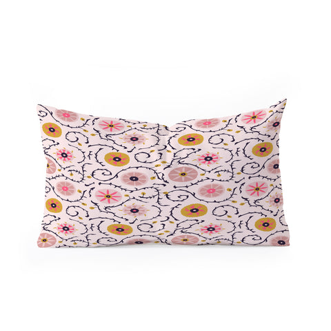 Holli Zollinger Suzani Pink Oblong Throw Pillow