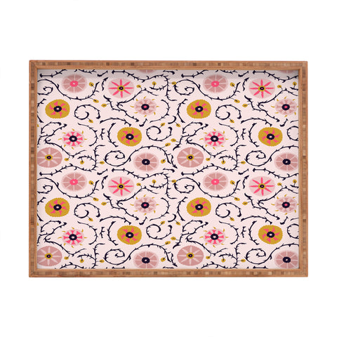 Holli Zollinger Suzani Pink Rectangular Tray
