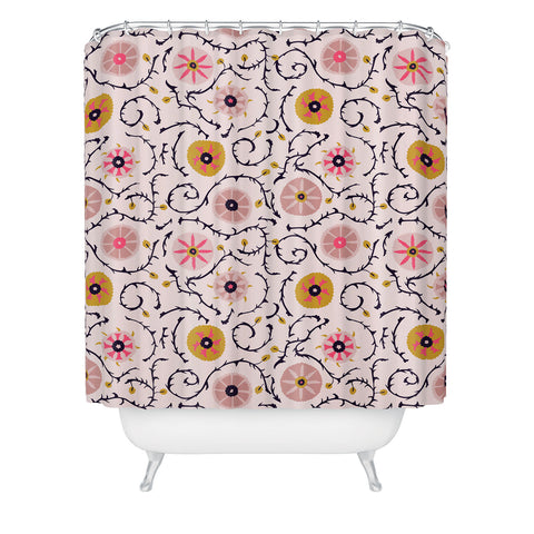 Holli Zollinger Suzani Pink Shower Curtain