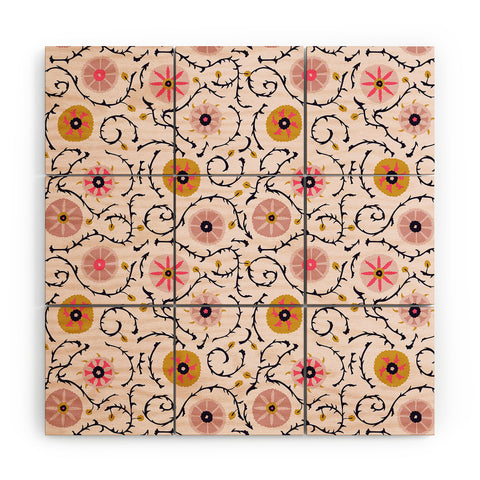 Holli Zollinger Suzani Pink Wood Wall Mural