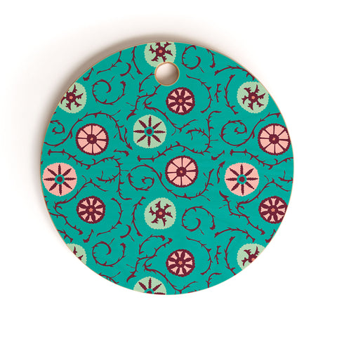 Holli Zollinger SUZANI TURQUOISE Cutting Board Round
