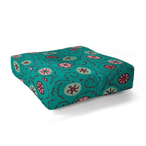 Holli Zollinger SUZANI TURQUOISE Floor Pillow Square