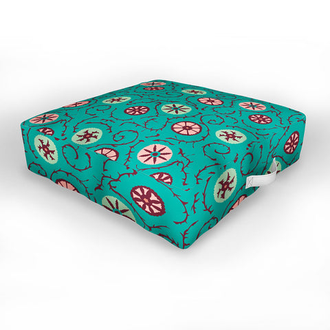 Holli Zollinger SUZANI TURQUOISE Outdoor Floor Cushion