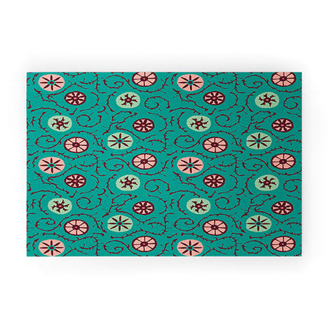 Holli Zollinger SUZANI TURQUOISE Welcome Mat
