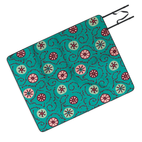 Holli Zollinger SUZANI TURQUOISE Picnic Blanket