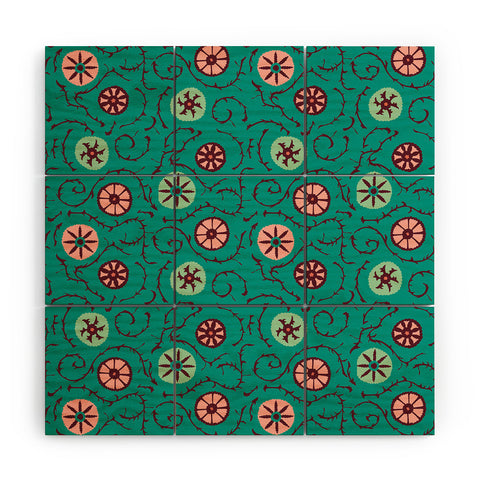 Holli Zollinger SUZANI TURQUOISE Wood Wall Mural