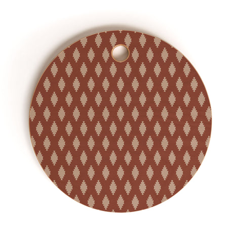 Holli Zollinger TAOS TILE MARSALA Cutting Board Round