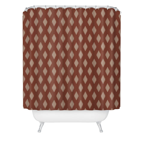 Holli Zollinger TAOS TILE MARSALA Shower Curtain