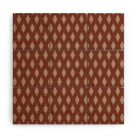 Holli Zollinger TAOS TILE MARSALA Wood Wall Mural