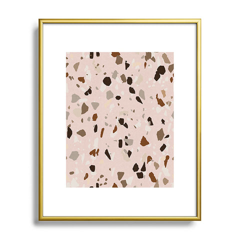 Holli Zollinger TERRAZZO OCHRE Metal Framed Art Print