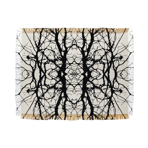 Holli Zollinger Tree Silhouette Black Throw Blanket