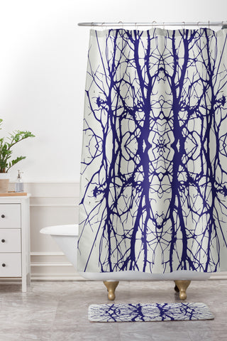 Holli Zollinger Tree Silhouette Shower Curtain And Mat